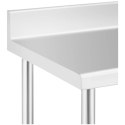 Stół blat roboczy przyścienny z rantem na kółkach 1 półka 120 x 60 cm do 158 kg Royal Catering