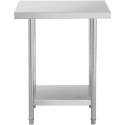 Stół stolik blat roboczy stalowy nierdzewny z półką 76x61cm Royal Catering