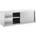 Szafa ścienna gastronomiczna z drzwiami przesuwanymi STAL 160 x 45 x 60 cm Royal Catering