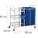 Wózek hotelowy serwisowy na pranie STAL 3 półki pojemnik kosz 88 x 44 x 87 cm Steinberg Systems