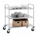 Wózek kelnerski cateringowy do serwowania 3 półki 90 x 50 cm do 355 kg Royal Catering