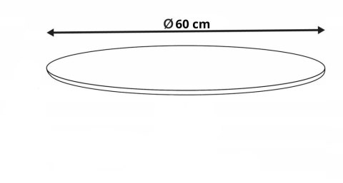 Blat okrągły WOOD 60 cm Lugano Blat okrągły WOOD 60 cm Lugano