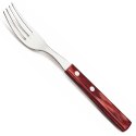 Widelec stołowy do pizzy steków nierdzewny HORECA zestaw 12 szt. dł. 200 mm czerwony Hendi