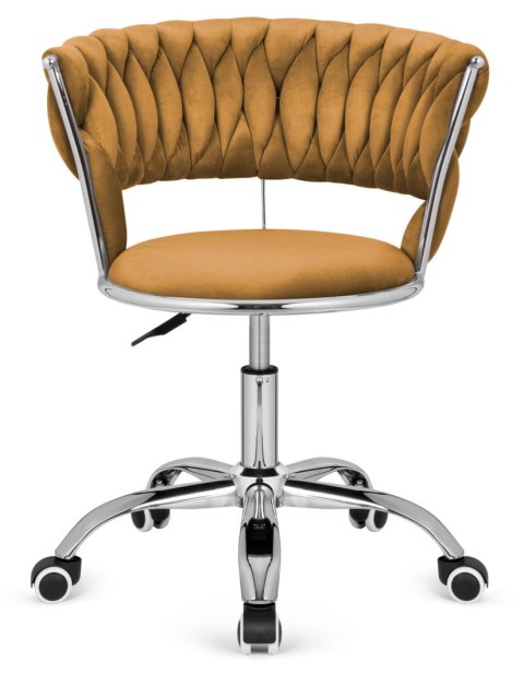 Krzesło obrotowe warkocz TRECCIA OFFICE MOKKA VELVET Lugano Krzesło obrotowe warkocz TRECCIA OFFICE MOKKA VELVET Lugano