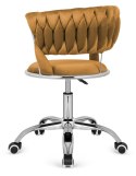 Krzesło obrotowe warkocz TRECCIA OFFICE MOKKA VELVET Lugano