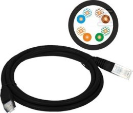 PATCH-CORD U/UTP KAT.5E PVC 1.0M CZARNY ALANTEC