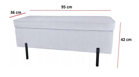 PUFA kufer Lugano LUZZI DIAMOND GREY VELVET 95 Lugano PUFA kufer Lugano LUZZI DIAMOND GREY VELVET 95 Lugano