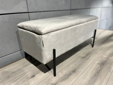 PUFA kufer Lugano LUZZI GREY VELVET 95 Lugano PUFA kufer Lugano LUZZI GREY VELVET 95 Lugano