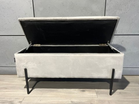 PUFA kufer Lugano LUZZI GREY VELVET 95 Lugano PUFA kufer Lugano LUZZI GREY VELVET 95 Lugano