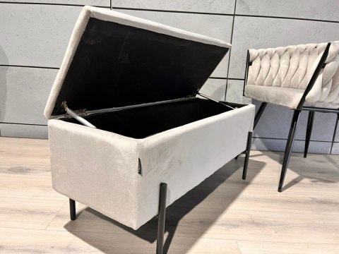 PUFA kufer Lugano LUZZI GREY VELVET 95 Lugano PUFA kufer Lugano LUZZI GREY VELVET 95 Lugano