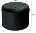 PUFA siedzisko otwierana Lugano OREO BLACK VELVET Lugano