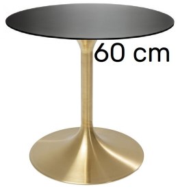Stół okrągły VICTORY BLACK 60 cm GOLD Lugano