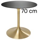 Stół okrągły VICTORY BLACK 70 cm GOLD Lugano