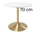 Stół okrągły VICTORY WHITE 70 cm GOLD Lugano