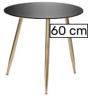 Stół okrągły VINCI BLACK 60 cm GOLD Lugano