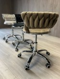 Krzesło obrotowe warkocz TRECCIA OFFICE MOKKA VELVET Lugano