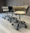 Krzesło obrotowe warkocz TRECCIA OFFICE MOKKA VELVET Lugano