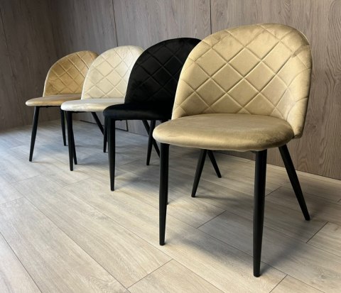 Krzesło tapicerowane GLORIA DIAMOND MOKKA VELVET Lugano Krzesło tapicerowane GLORIA DIAMOND MOKKA VELVET Lugano