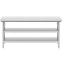 Stół blat roboczy centralny stalowy 2 półki 180 x 70 cm do 600 kg Royal Catering