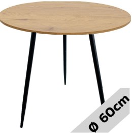 Stół okrągły VINCI OAK WOOD 60 cm SMOKE Lugano