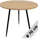 Stół okrągły VINCI OAK WOOD 70 cm SMOKE Lugano