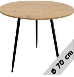 Stół okrągły VINCI OAK WOOD 70 cm SMOKE Lugano