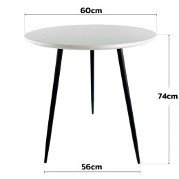 Stół okrągły VINCI WHITE 60 cm GOLD Lugano