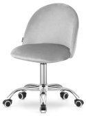 Krzesło obrotowe GLORIA OFFICE LIGHT GREY VELVET II GATUNEK Lugano