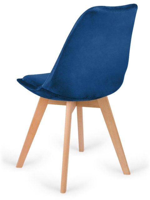 Krzesło skandynawskie MONZA GRANDE BLUE VELVET II GATUNEK Lugano Krzesło skandynawskie MONZA GRANDE BLUE VELVET II GATUNEK Lugano
