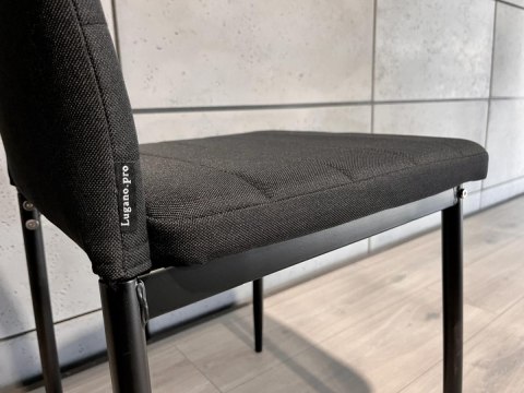 Krzesło tapicerowane VALVA LINE FABRIC BLACK OUTLET Lugano Krzesło tapicerowane VALVA LINE FABRIC BLACK OUTLET Lugano