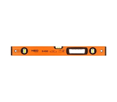 POZIOMNICA ALUMINIOWA S 400 3 LIBELLE 2 UCHWYTY 60CM NEO