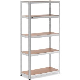 Regał magazynowy metalowy 5 półek 750 kg 100 x 50 x 197 cm szary MSW