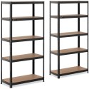 Regał magazynowy metalowy 5 półek 875 kg 90 x 40 x 180 cm szaroniebieski 2 szt. MSW