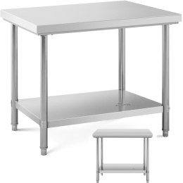 Stół blat roboczy centralny stalowy z półką 100 x 70 cm Royal Catering