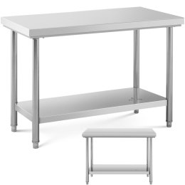 Stół blat roboczy centralny stalowy z półką 120 x 60 cm Royal Catering