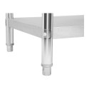 Stół blat roboczy gastronomiczny przyścienny z rantem i półką 180x60cm Royal Catering