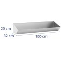 Wanna pojemnik blacha na frytki ze stali nierdzewnej 100 x 30 cm Royal Catering