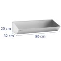 Wanna pojemnik blacha na frytki ze stali nierdzewnej 80 x 30 cm Royal Catering