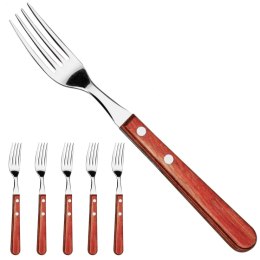 Zestaw widelców do steków pizzy nierdzewne Churrasco GAUCHO zestaw 6 szt. Hendi