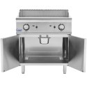 Grill gazowy podwójny ryflowany z szafką na propan / LPG / gaz ziemny 12 kW Royal Catering