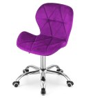 Krzesło obrotowe VASTO OFFICE VELVET PURPLE Lugano