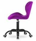Krzesło obrotowe VASTO OFFICE VELVET PURPLE SMOKE Lugano