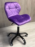 Krzesło obrotowe VASTO OFFICE VELVET PURPLE SMOKE Lugano
