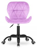 Krzesło obrotowe VASTO OFFICE VELVET VIOLET SMOKE Lugano