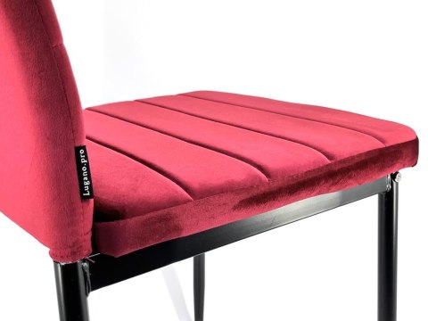 Krzesło tapicerowane VALVA LINE VELVET BURGUNDY OUTLET Lugano Krzesło tapicerowane VALVA LINE VELVET BURGUNDY OUTLET Lugano