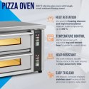 Piec do pizzy elektryczny z szamotem na 8 pizz śr. 33 cm 400 V 8400 W Royal Catering