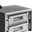 Piec do pizzy elektryczny z szamotem na 8 pizz śr. 33 cm 400 V 8400 W Royal Catering