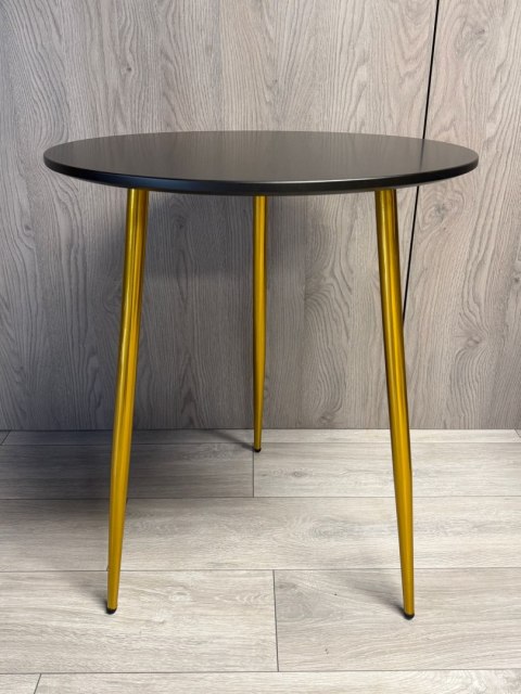 Stół okrągły VINCI BLACK 70 cm GOLD Lugano Stół okrągły VINCI BLACK 70 cm GOLD Lugano