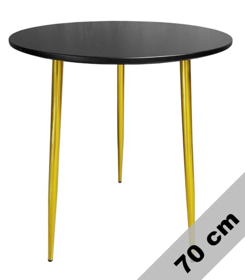 Stół okrągły VINCI BLACK 70 cm GOLD Lugano Stół okrągły VINCI BLACK 70 cm GOLD Lugano