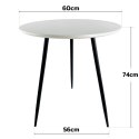 Stół okrągły VINCI OAK WOOD 60 cm SMOKE Lugano
